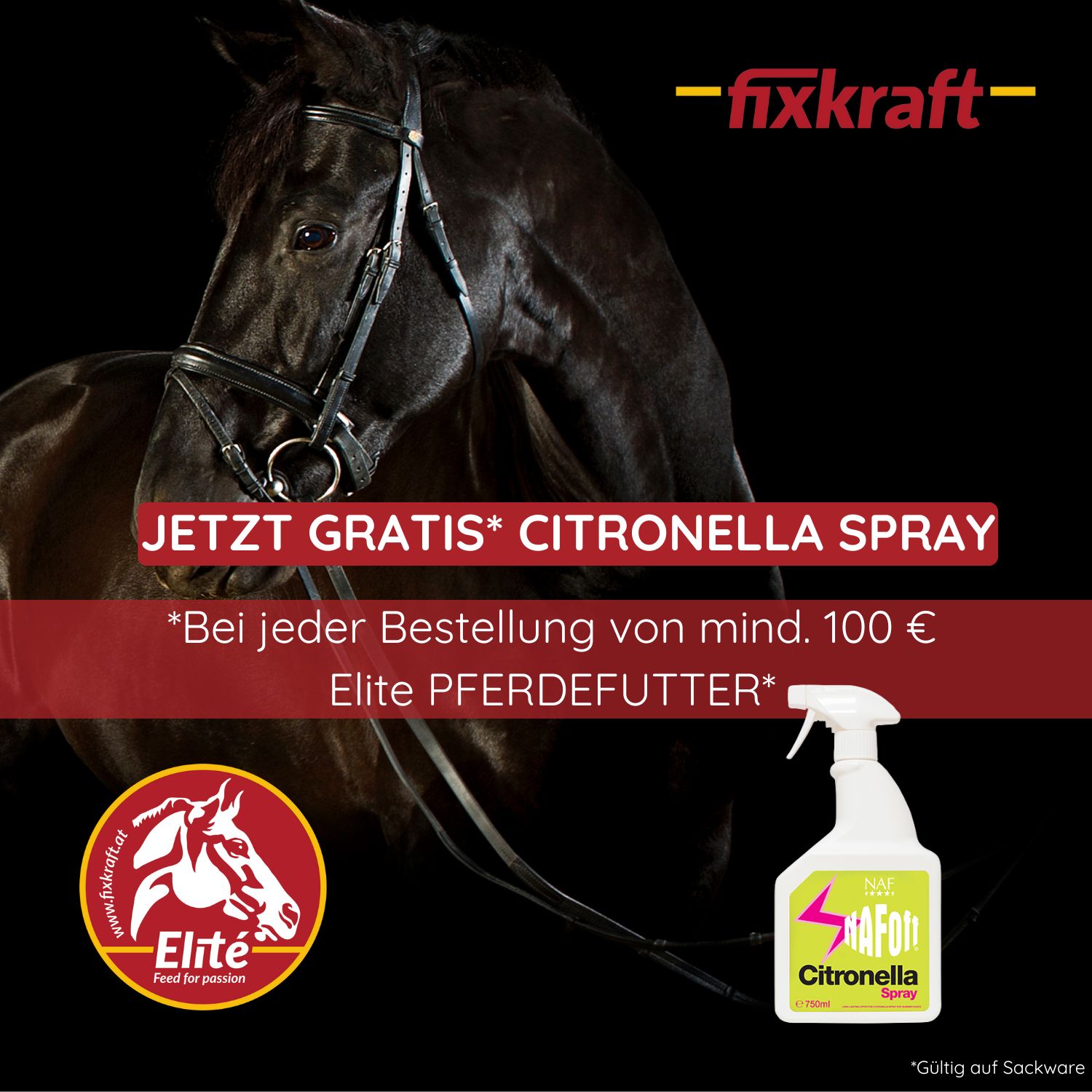 Citronella Spray GRATIS beim Kauf von Pferdefutter ab €100